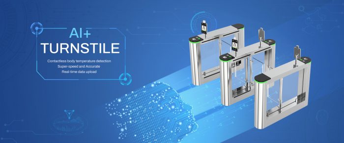 Fingerprint reader half height turnstile 2022 in Indonesia