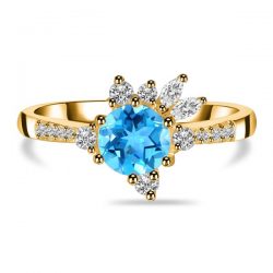 Genuine swiss blue topaz ring – Gemstone Jewelry with Latest Design