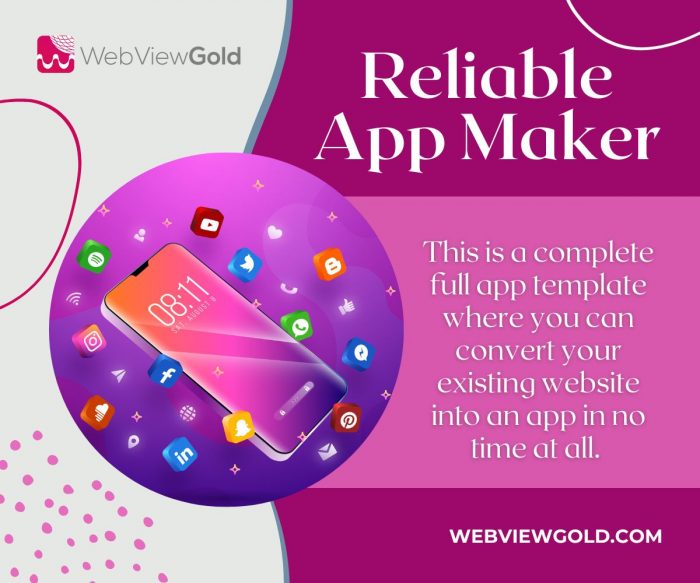 Convert Website To Ios App Online within seconds using our app template