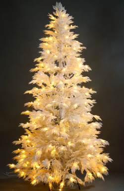 210CM WHITE PRE-LIT NORMAL CHRISTMAS TREE