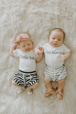 Newborn Twin Clothing Romper – Twin Baby Shower Gift