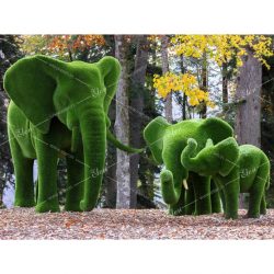 Artificial Grass Elephant Sculpture