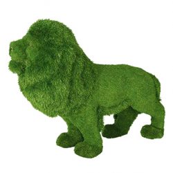Artificial Grass Lion Sculpture