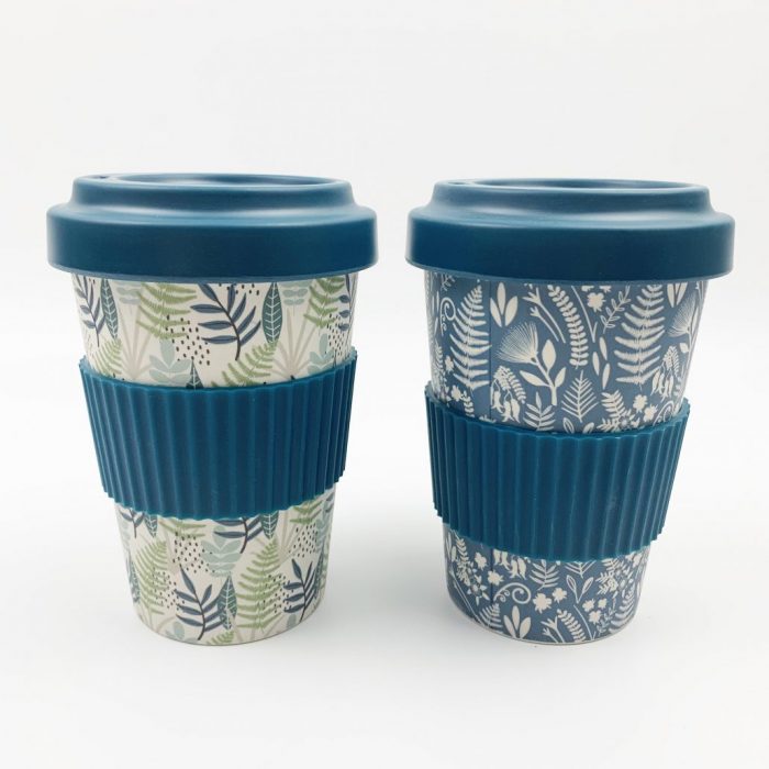 Reusable Customized Bamboo Coffee Cups Travel Mug with Lid 16oz 470ml