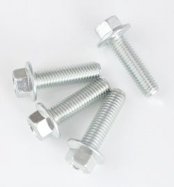 White Zinc Half Thread Screw Hexagon Bolts With Flange Fastener