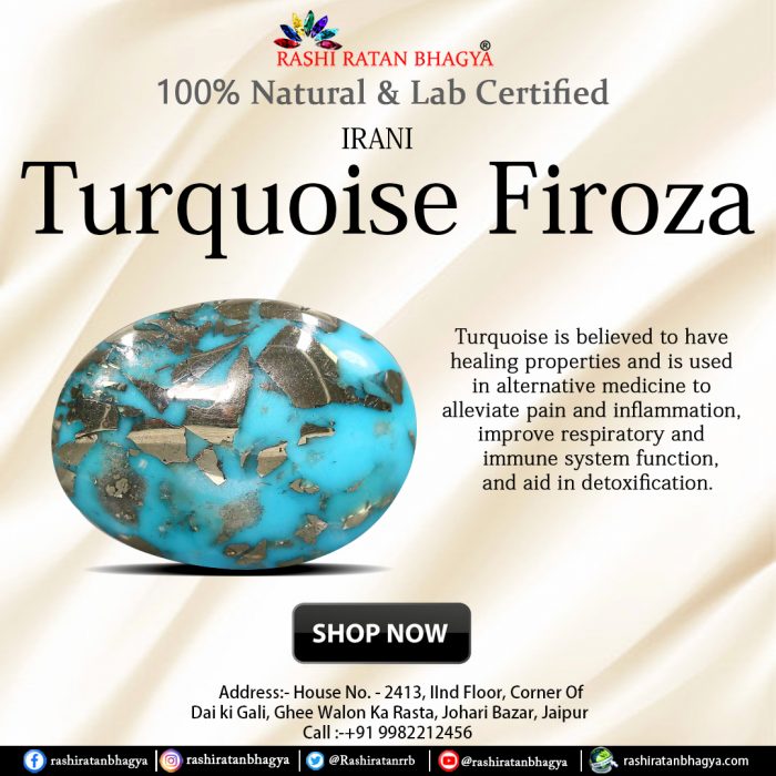 Buy natural Irani Feroza stone online from Rashi Ratan Bhagya at Best price