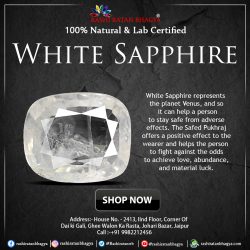 Buy Natural White Sapphire Stone online From RashiRatanBhagya at a Wholesale price