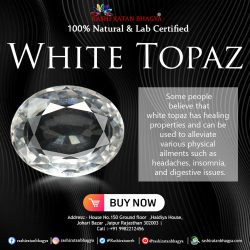 Get White Topaz Stone Online from Rashi Ratan Bhagya