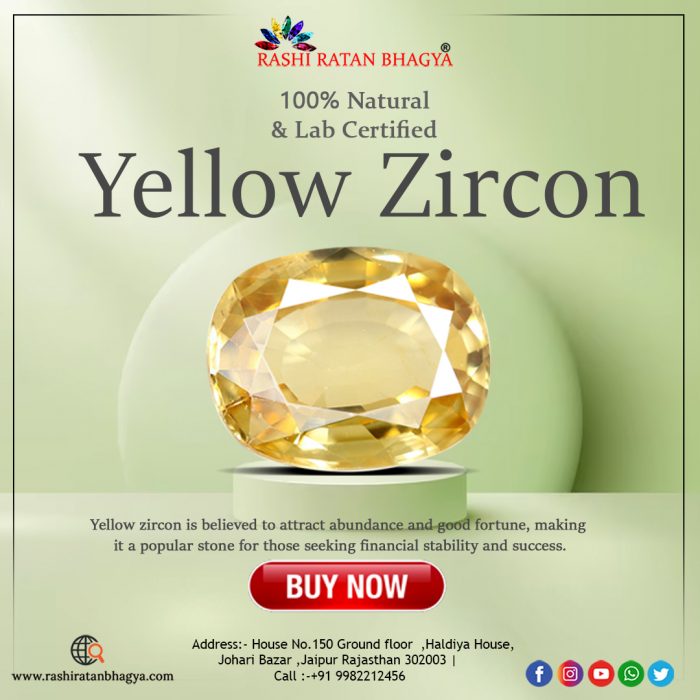 Get Certified Yellow Zircon Stone Online at Best Price