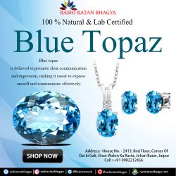 Get an Original Blue Topaz Stone Online from Rashi Ratan Bhagya