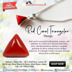 Wholesale Red Coral Triangular Stone Online at Best Price