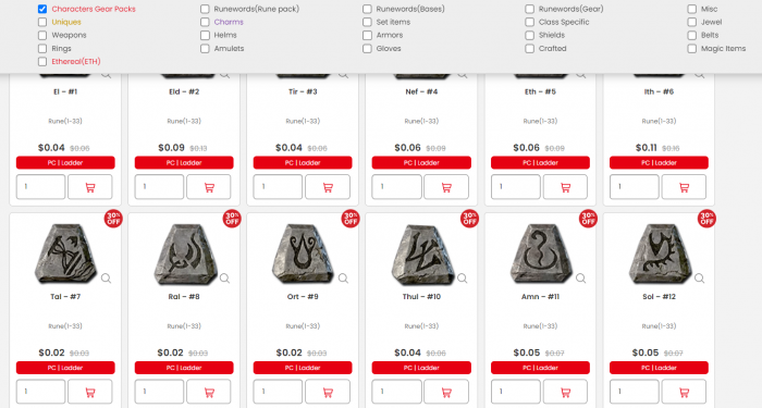 D2R Ladder Items | D2R Items For Sale at Itemd2r