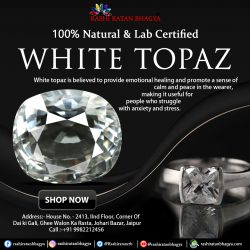 Shop White Topaz Stone online from RashiRatanBhagya