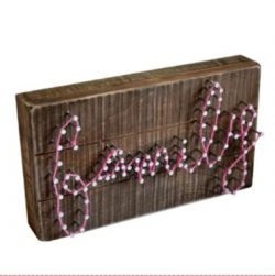 Wooden sewing thread art wall plaque