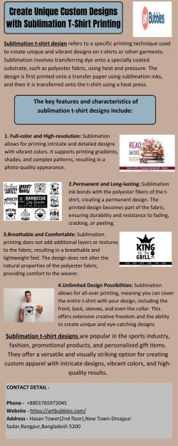 Create Unique Custom Designs with Sublimation T-Shirt Printing