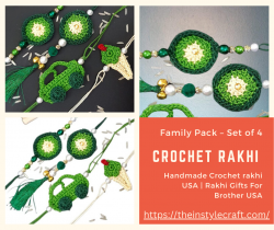 Handmade Crochet rakhi USA | Rakhi Gifts For Brother USA