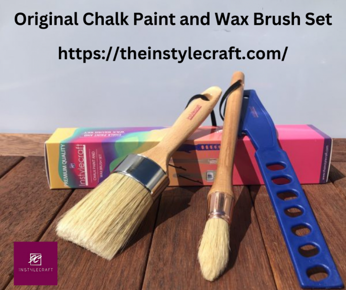 Original Chalk Paint and Wax Brush Set
