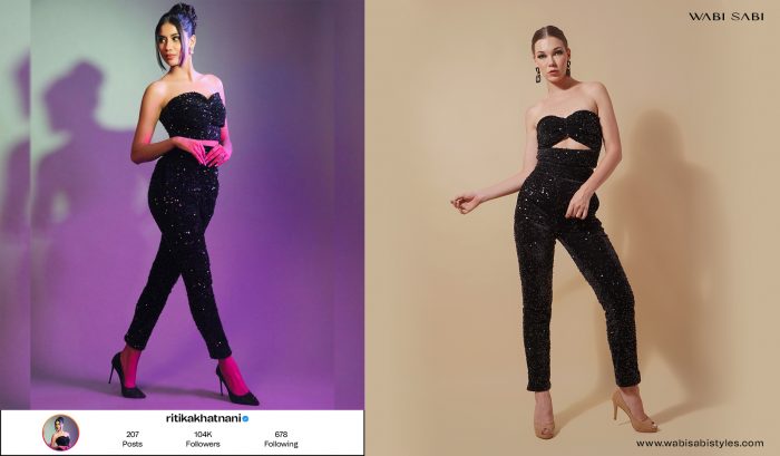 Ritika Khatnani Wearing Black Chloe Coord Set by Wabi Sabi Styles