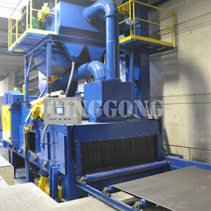 H Beam Shot Blasting Machine With 6 Blasting Turbines