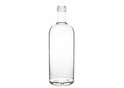1L Cylinder Round Thread Top High Flint Vodka Bottle