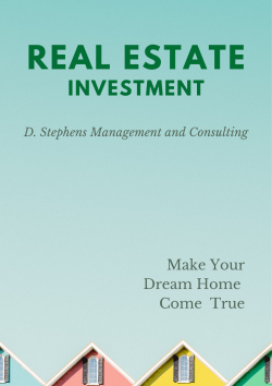 D. Stephens Management and Consulting- Real Estate Consulting Services