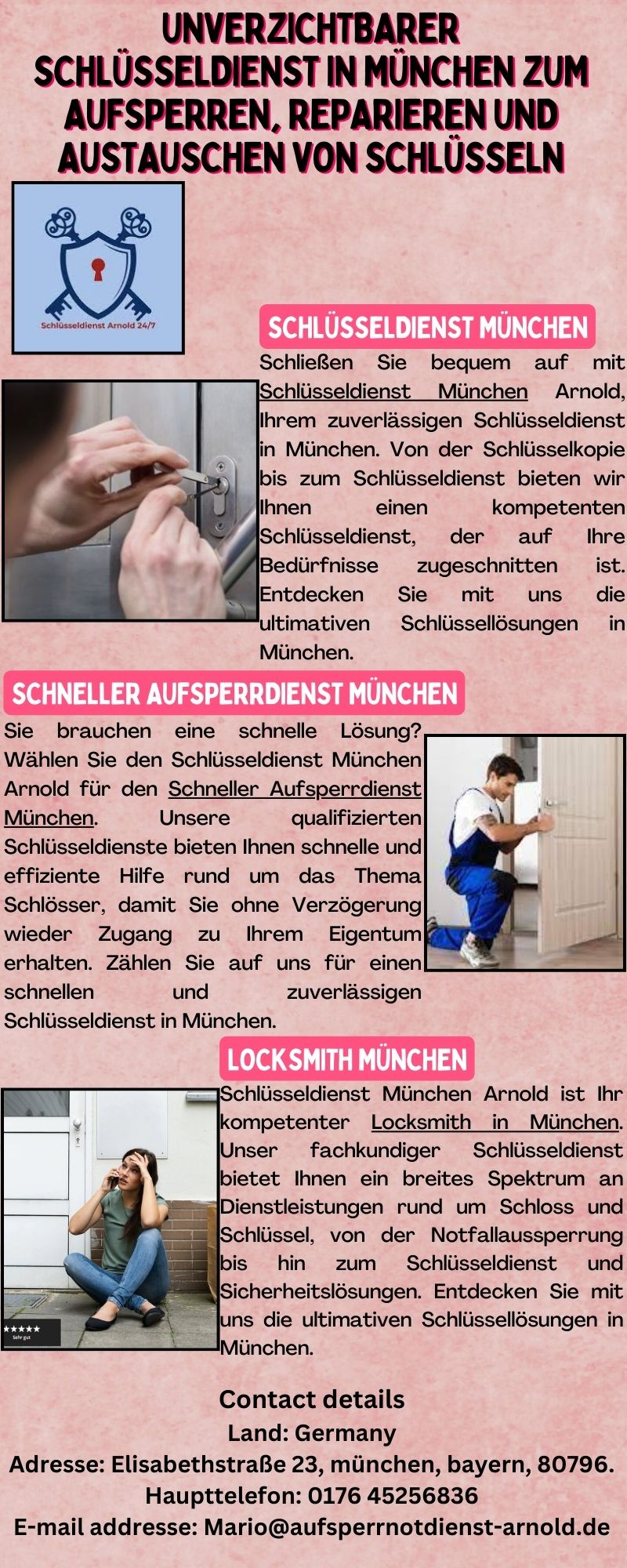 Bester Schlüsseldienst München für effiziente Schlüsselkopie & Schlossreparatur