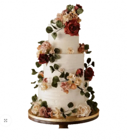 3 Tier Spice Wedding Cake With Swiss Meringue Frosting