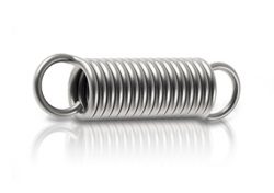 What are the raw materials used in tension springs: