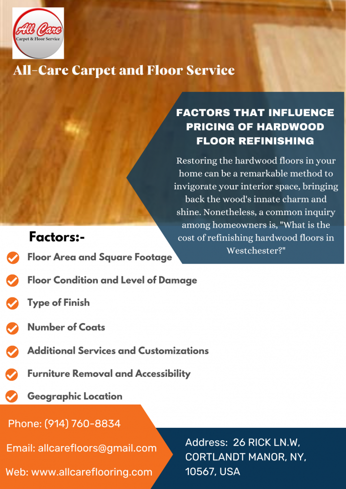 Factors That Influence Pricing of Hardwood Floor Refinishing