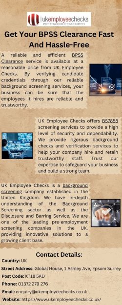 Bpss Clearance: Secure Your Business With Background Vetting Services