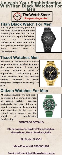 Elevate Your Style With Titan Black Watches For Men