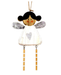Christmas Wooden Angel Ornaments Tree Decorations