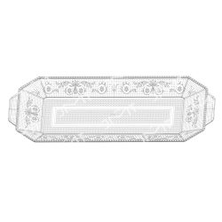 Rectangular plastic food bowl transparent crystal pattern mould