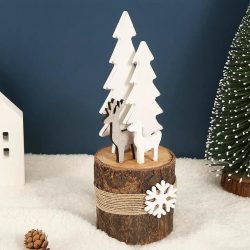 Xinrui Mini Christmas Trees DIY Crafts Christmas Village Accessories Small Pine Tree desktop decor