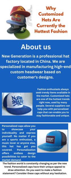 Why Customized Hats Are Currently Hottest Fashion