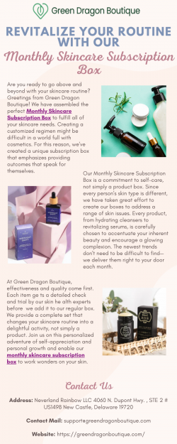 Revitalize Your Routine With Our Monthly Skincare Subscription Box