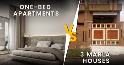 ONE-BED APARTMENTS VS 3 MARLA HOUSES
