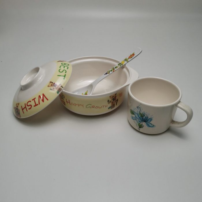 What is the process for manufacturing melamine and bamboo fiber color bowls?