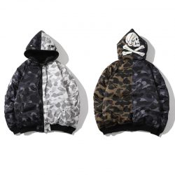 BAPE Ferret Black Gold Hood Jacket