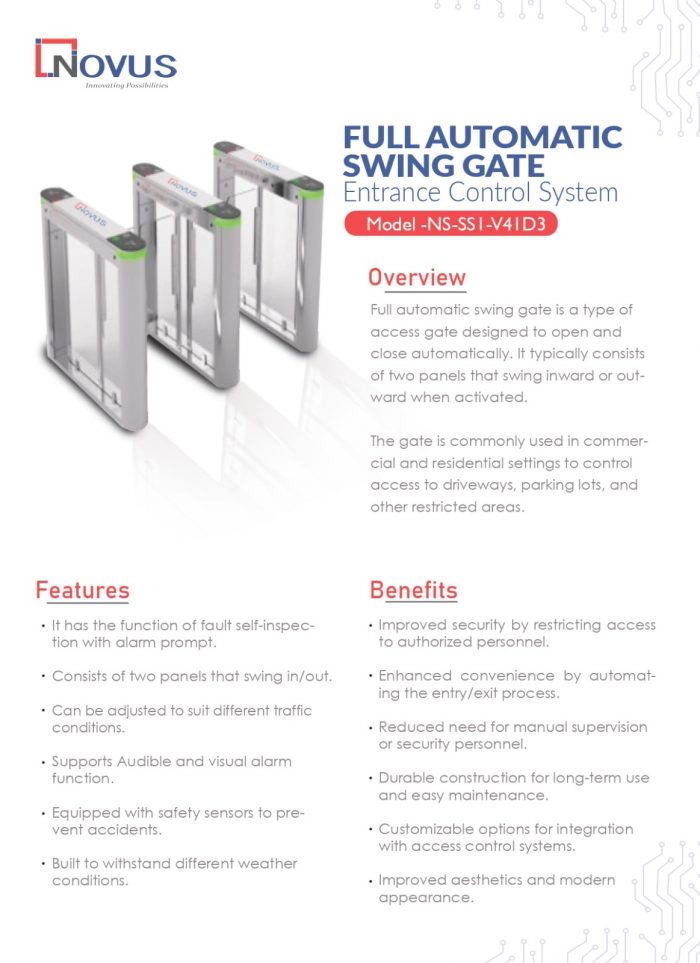 Swing Barrier Entrance Management System