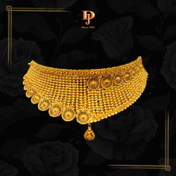 Delicate Gold Choker Necklace Hyderabad