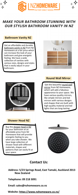 Get The Stylish Bathroom Vanity In NZ For Your Bathroom