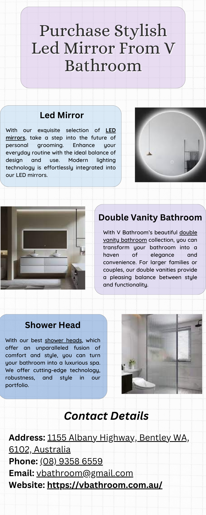 Purchase Stylish Led Mirror From V Bathroom
