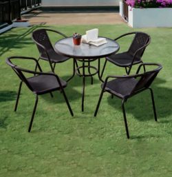 Outdoor Patio Table and Chair Five-piece Set