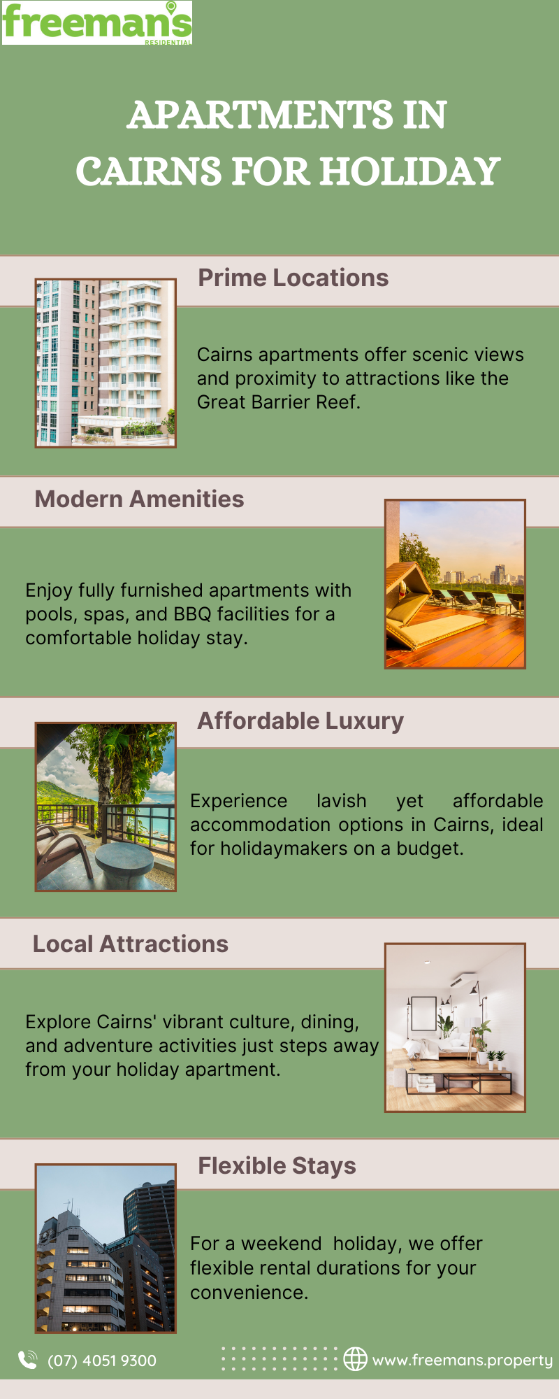 Apartments in Cairns for Holiday | Freemans Residential