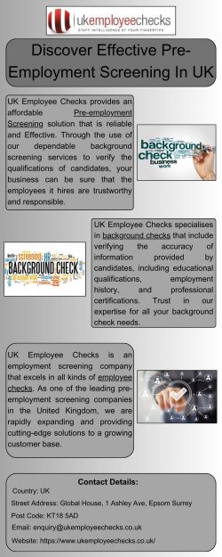 Enhance Your Hiring Process With Expert Pre-Employment Screening Services