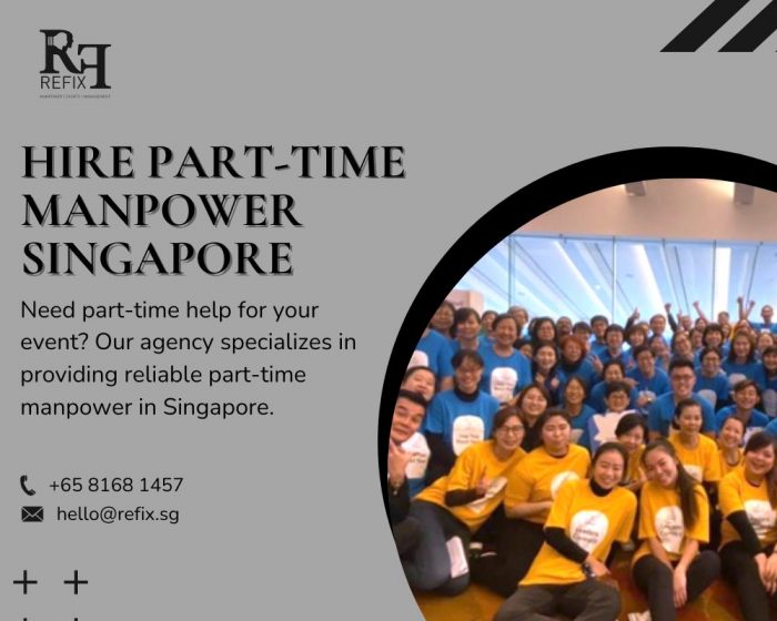 Secure skilled Part-Time Manpower in Singapore through Refix.