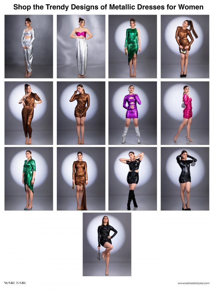 Shop the Trendy Designs of Metallic Dresses for Women