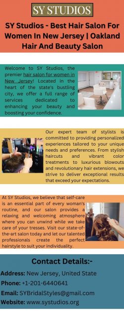 SY Studios – Best Hair and Beauty Salon in Oakland, New Jersey