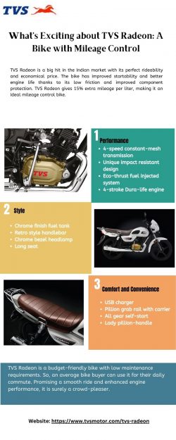 What’s Exciting about TVS Radeon: A Bike with Mileage Control